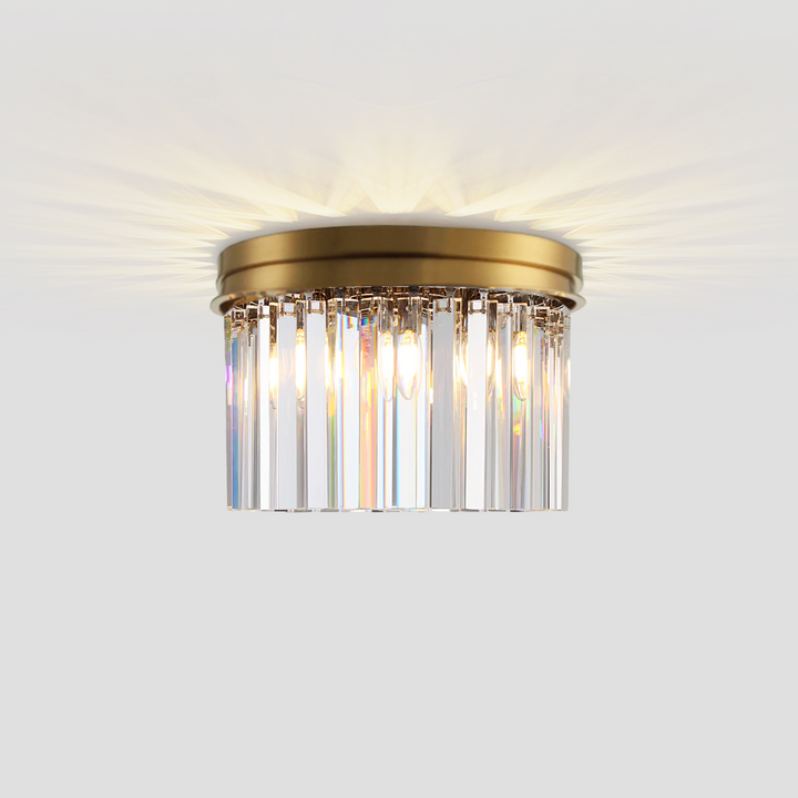 Della 1-Tier Crystal Round Flushmount