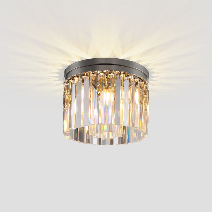 Della 1-Tier Crystal Round Flushmount