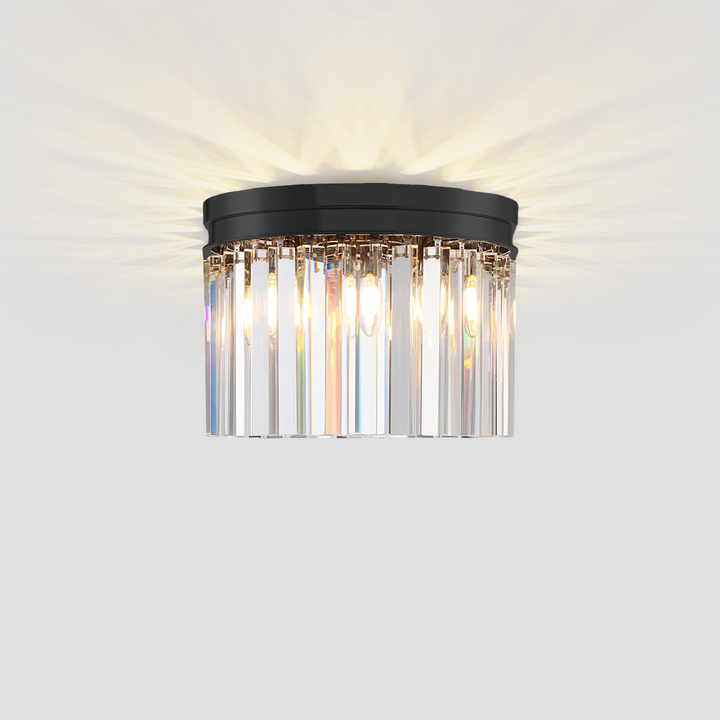 Della 1-Tier Crystal Round Flushmount