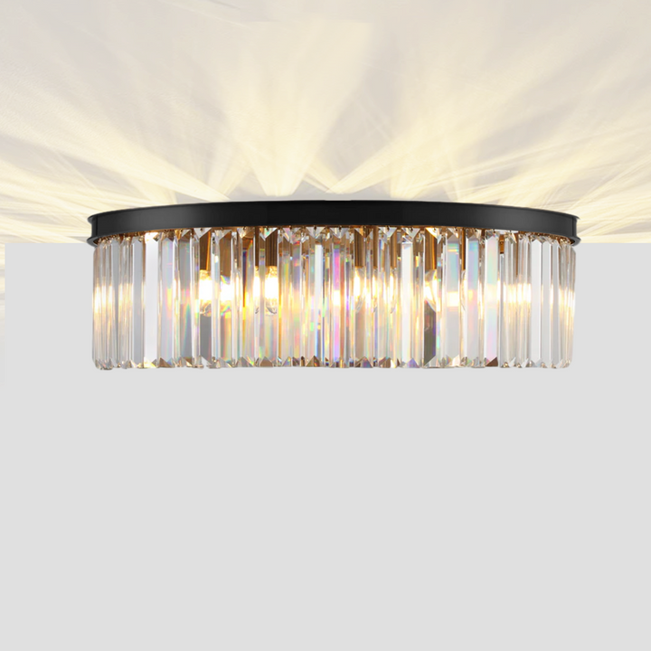Della 1-Tier Crystal Round Flushmount
