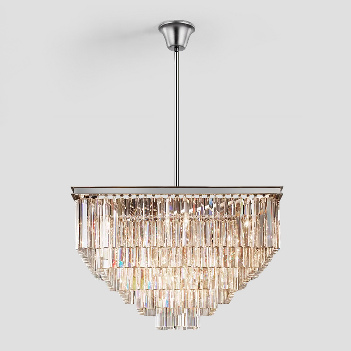 Della 5-Tier Crystal Square Chandelier