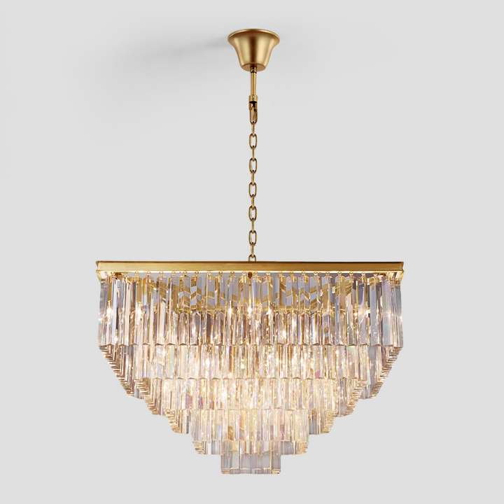 Della 5-Tier Crystal Square Chandelier