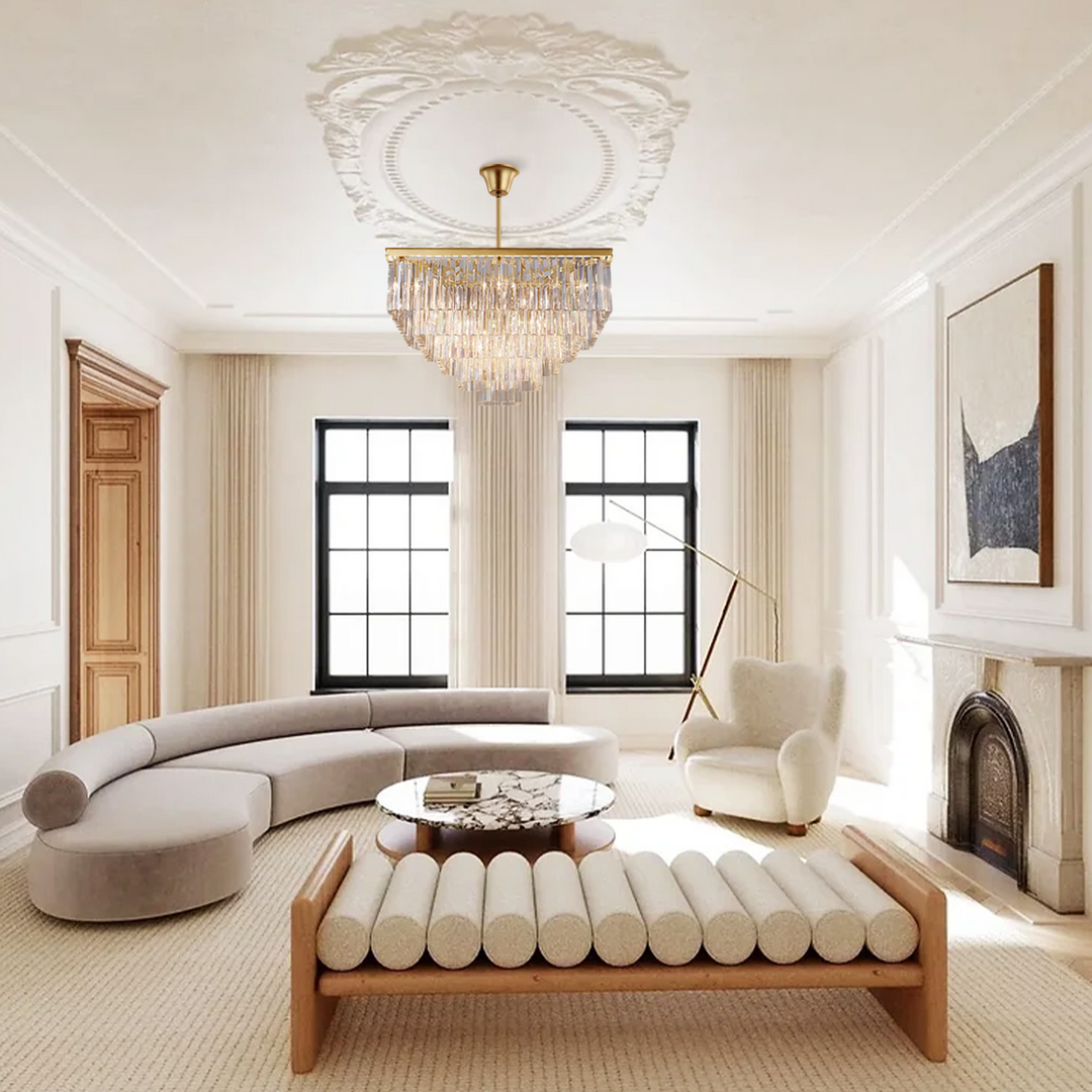 Della 5-Tier Crystal Square Chandelier