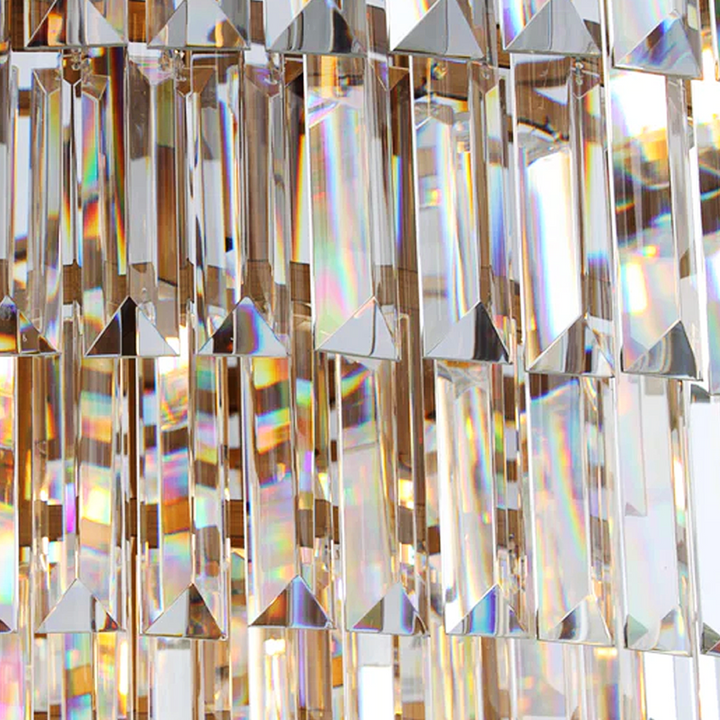 Della  Multi-Tier Clear/Smoke Crystal Round Chandelierr