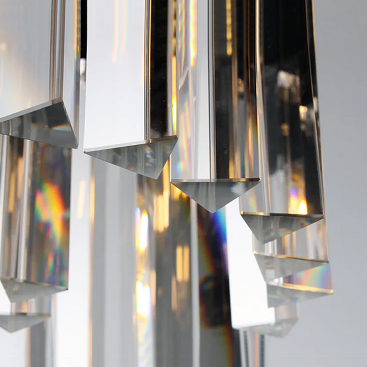 Della  Multi-Tier Clear/Smoke Crystal Round Chandelier