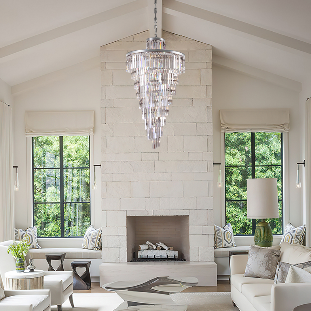 Della Multi-Tiered Crystal Chandelier