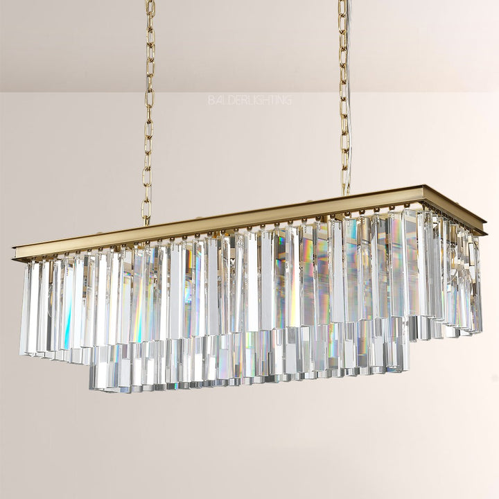 Della Rectangular Dining Room Chandelier 40"
