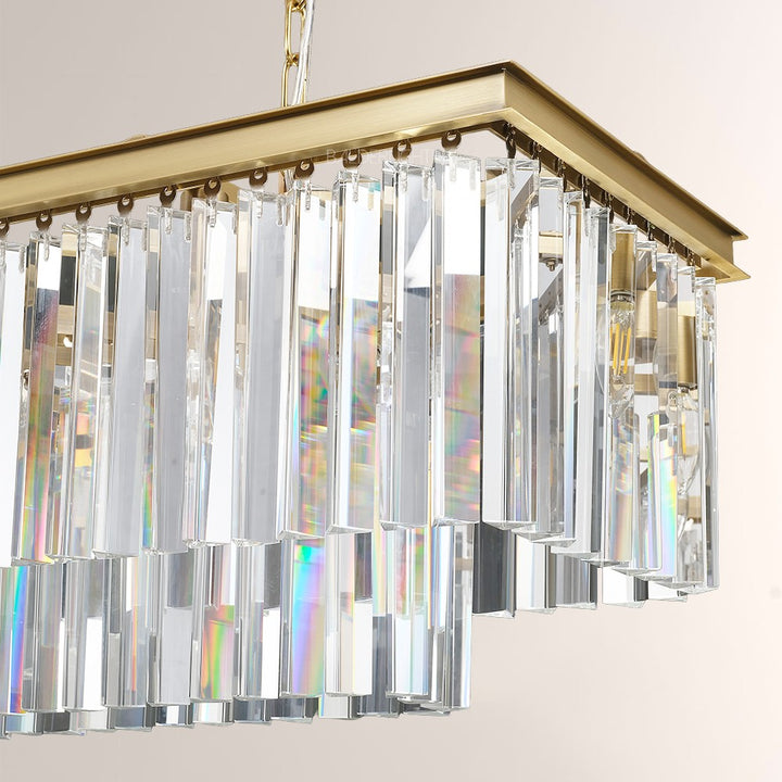 Della Rectangular Dining Room Chandelier 40"