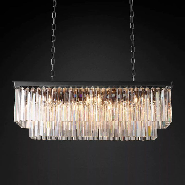 Della Rectangular Dining Room Chandelier 40"