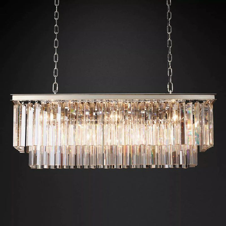 Della Rectangular Dining Room Chandelier 40"