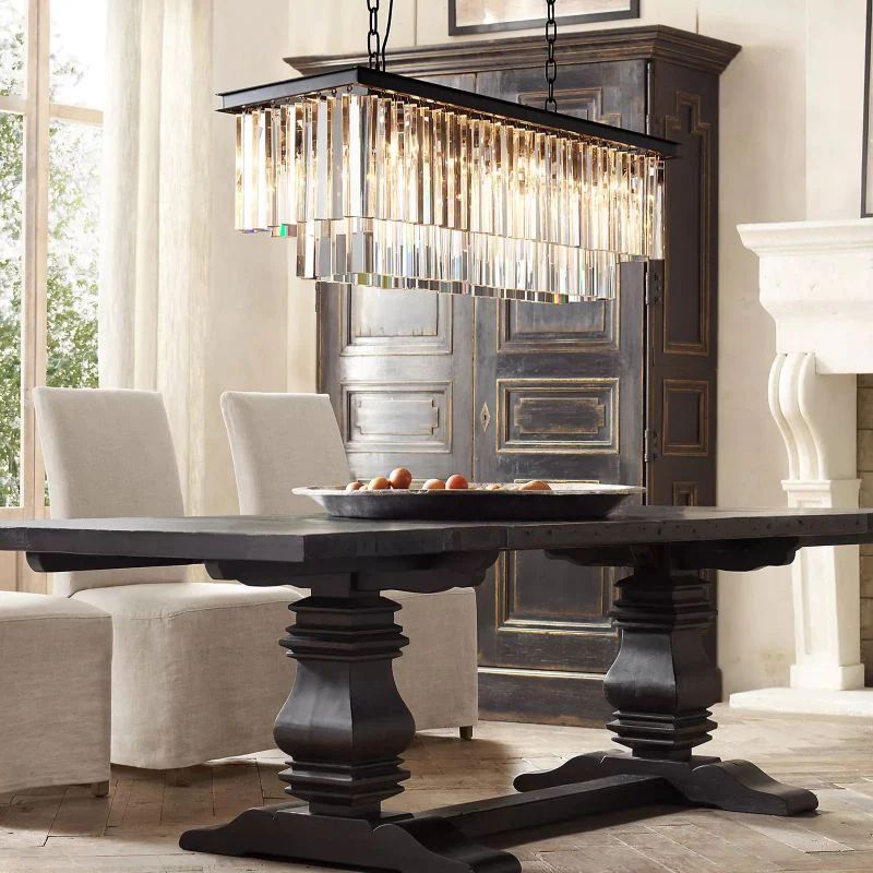 Della Rectangular Dining Room Chandelier 40"