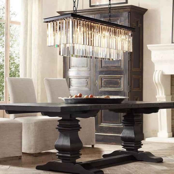 Della Rectangular Dining Room Chandelier 40"