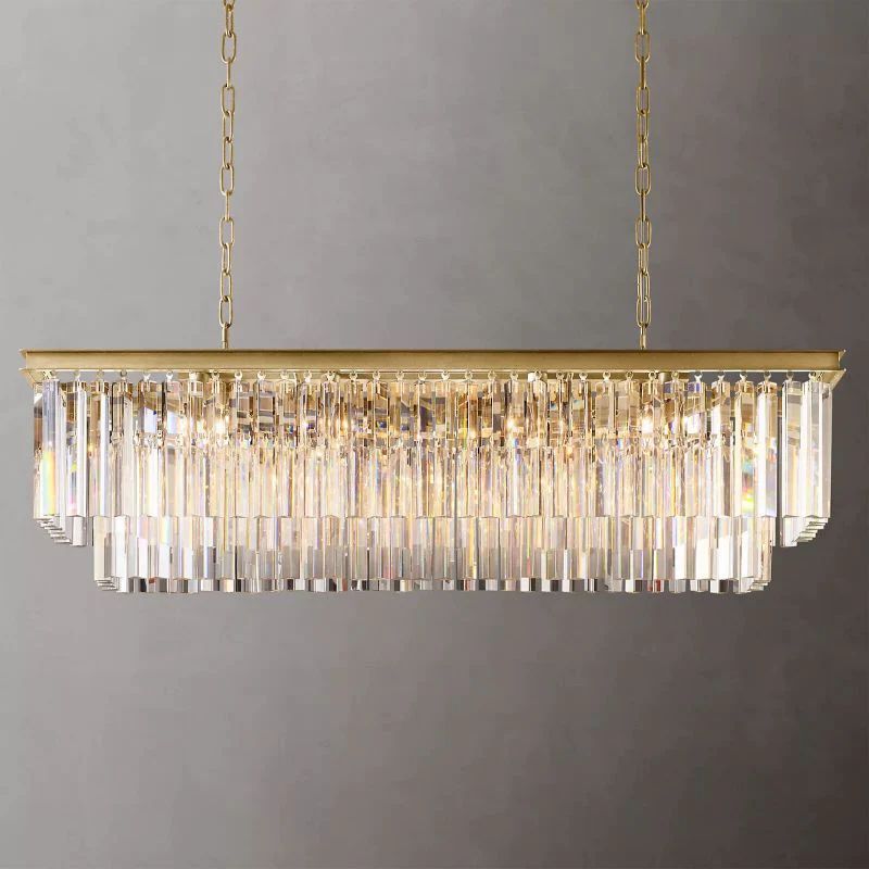 Della Rectangular Dining Room Chandelier 49"