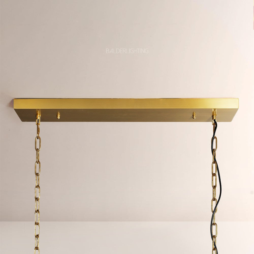 Della Rectangular Dining Room Chandelier 49"