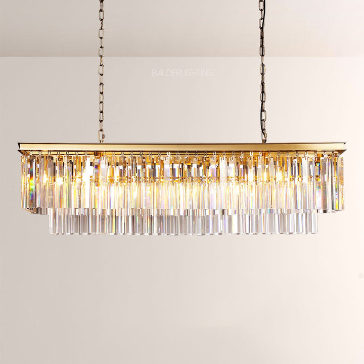 Della Rectangular Dining Room Chandelier 49"