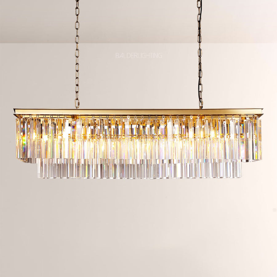 Della Rectangular Dining Room Chandelier 49"