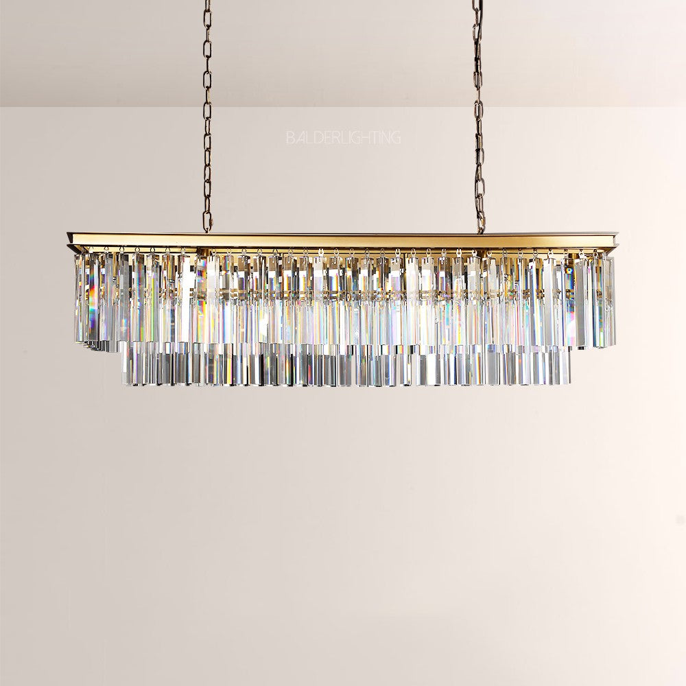 Della Rectangular Dining Room Chandelier 49"