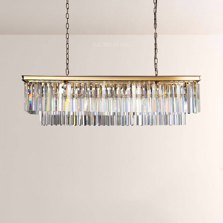 Della Rectangular Dining Room Chandelier 49"