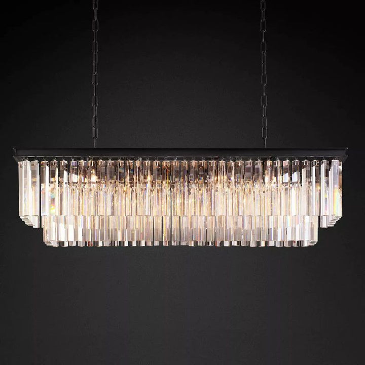 Della Rectangular Dining Room Chandelier 49"