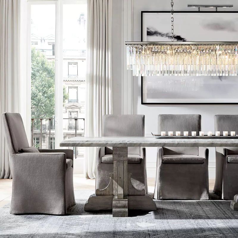 Della Rectangular Dining Room Chandelier 49"