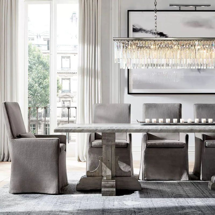 Della Rectangular Dining Room Chandelier 49"