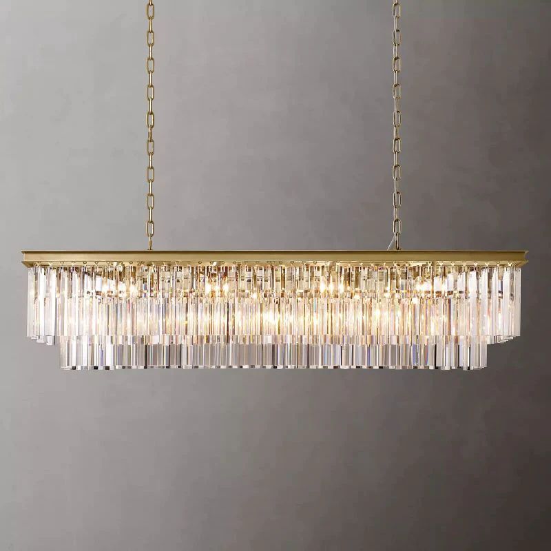 Della Rectangular Dining Room Chandelier 59"