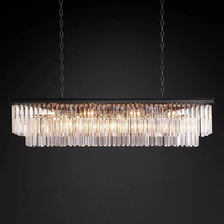 Della Rectangular Dining Room Chandelier 59"