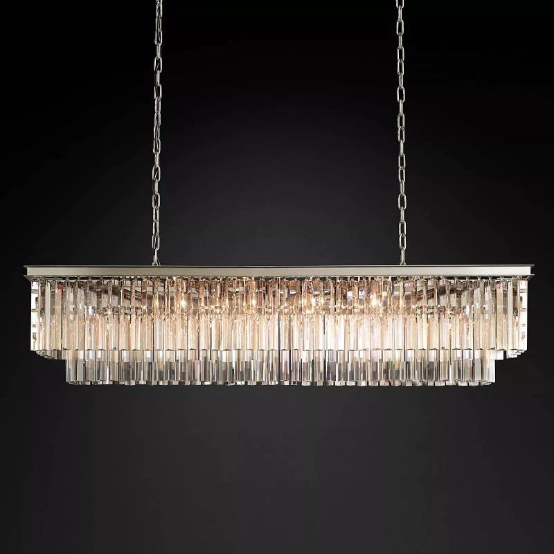 Della Rectangular Dining Room Chandelier 59"