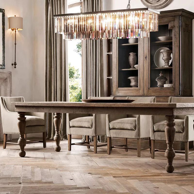 Della Rectangular Dining Room Chandelier 59"