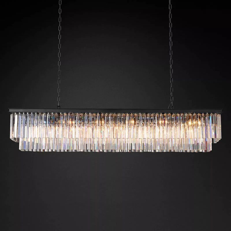 Della Rectangular Dining Room Chandelier 72"