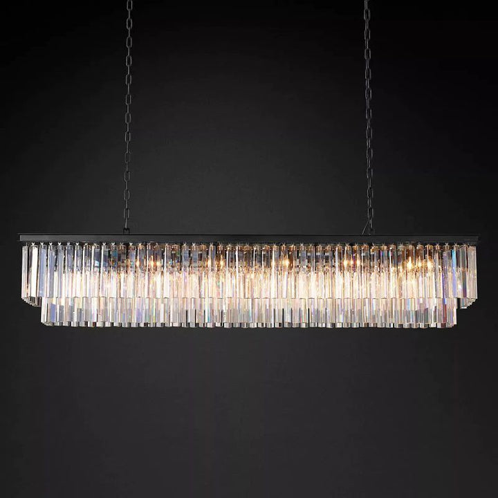 Della Rectangular Dining Room Chandelier 72"
