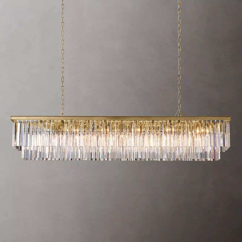 Della Rectangular Dining Room Chandelier 72"