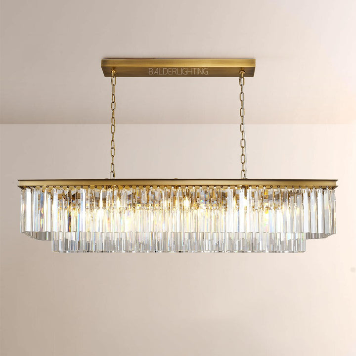 Della Rectangular Dining Room Chandelier 72"