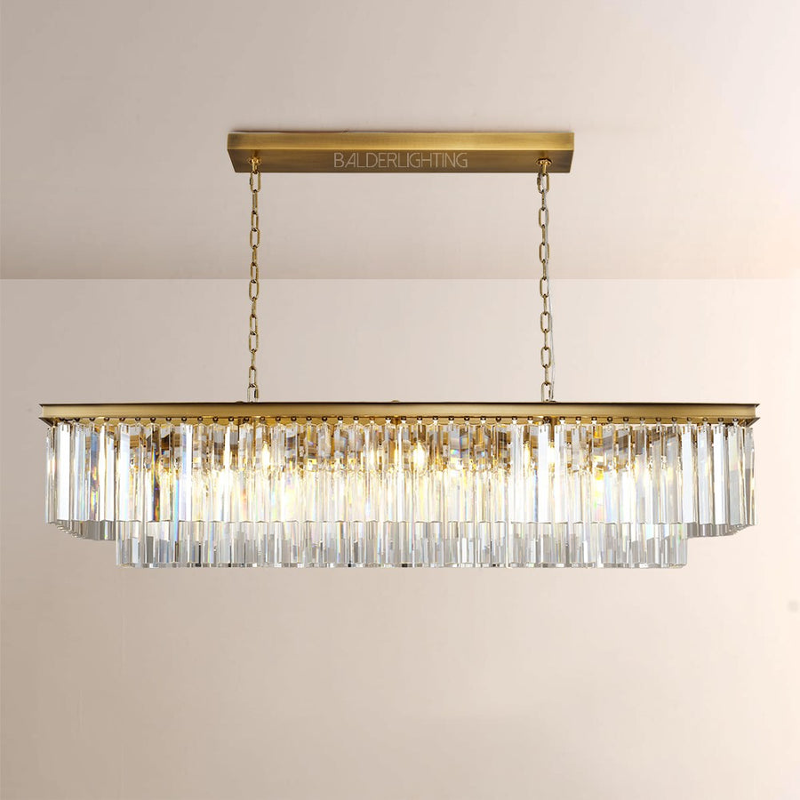 Della Rectangular Dining Room Chandelier 72"