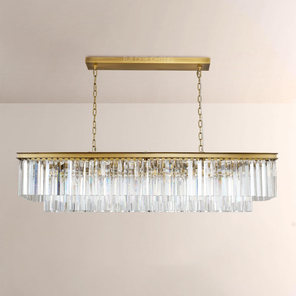 Della Rectangular Dining Room Chandelier 72"
