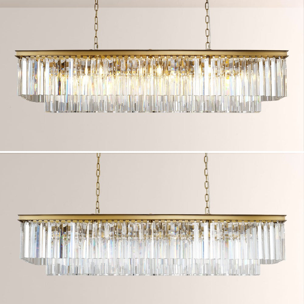Della Rectangular Dining Room Chandelier 72"