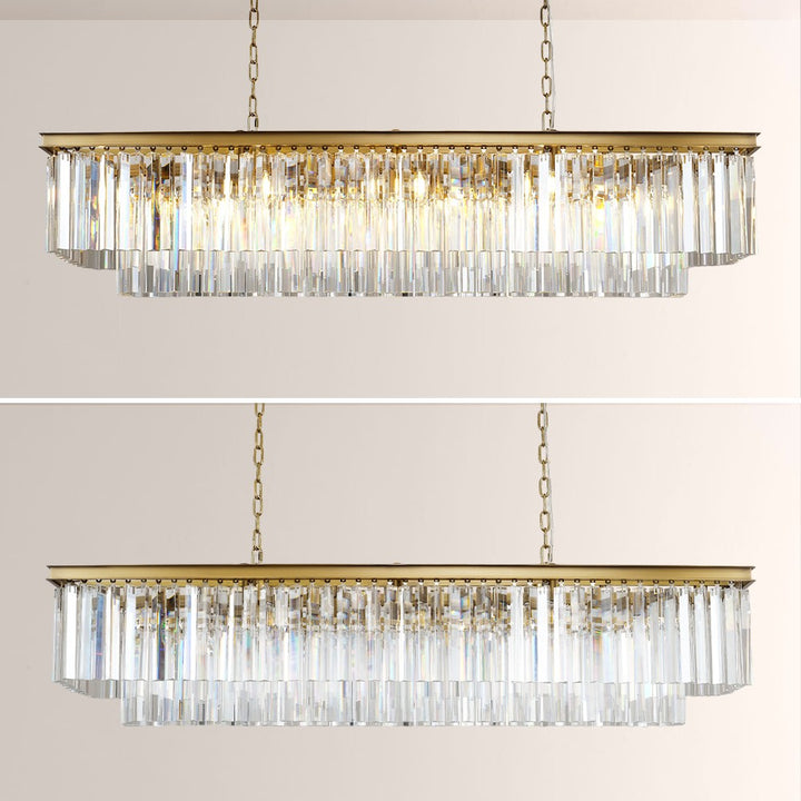 Della Rectangular Dining Room Chandelier 72"