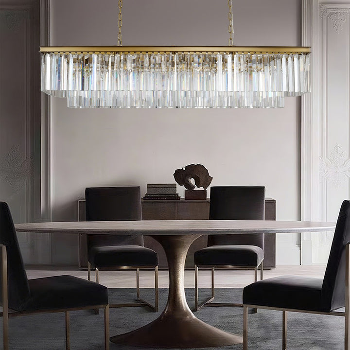 Della Rectangular Dining Room Chandelier 72"