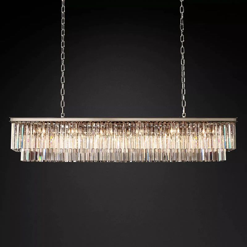 Della Rectangular Dining Room Chandelier 72"