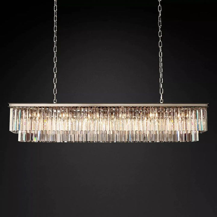 Della Rectangular Dining Room Chandelier 72"