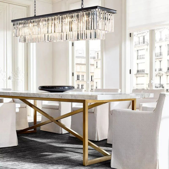 Della Rectangular Dining Room Chandelier 72"