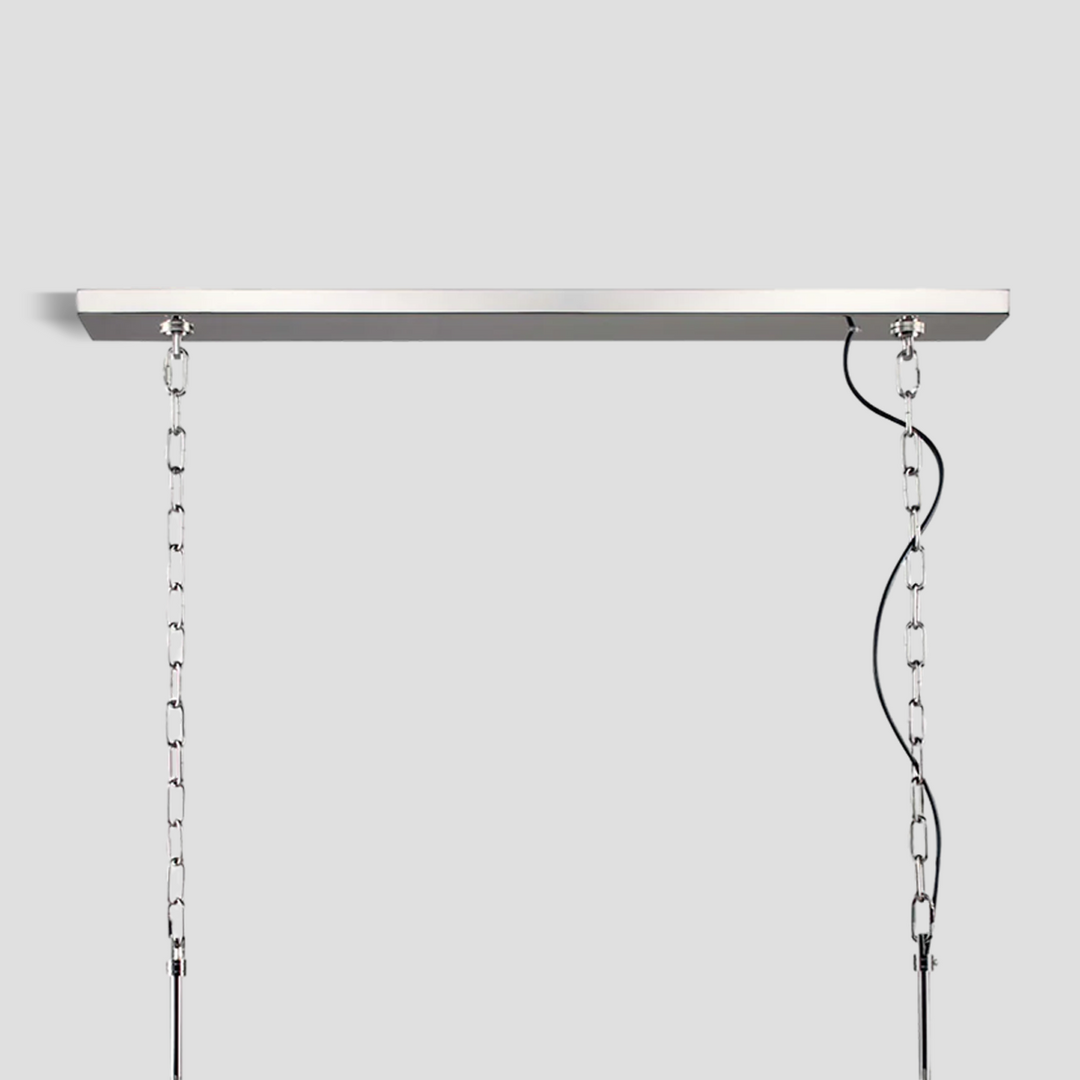 Della Single-Tier Rectangular Crystal Rod Chandelier