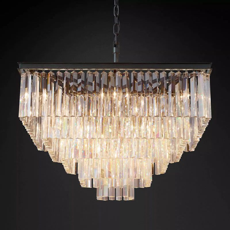 Della Square Dining Room Chandelier 34"