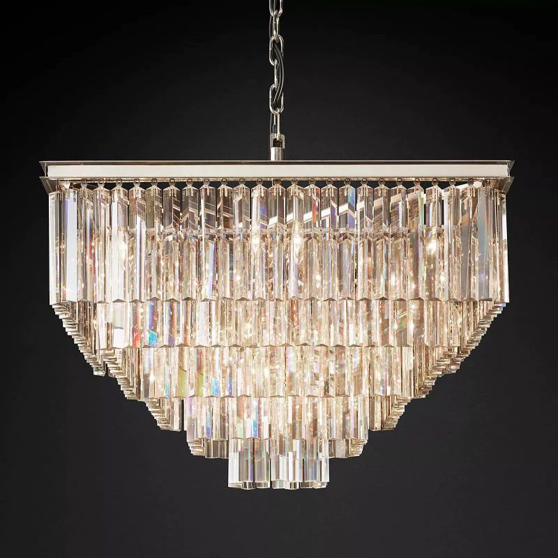 Della Square Dining Room Chandelier 34"