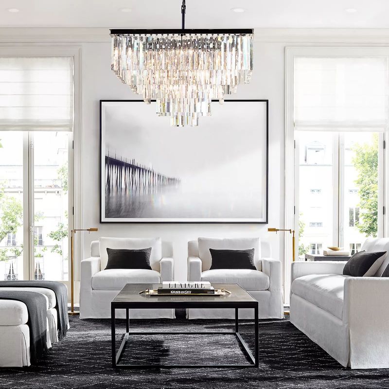 Della Square Flush Mount 28"Customized