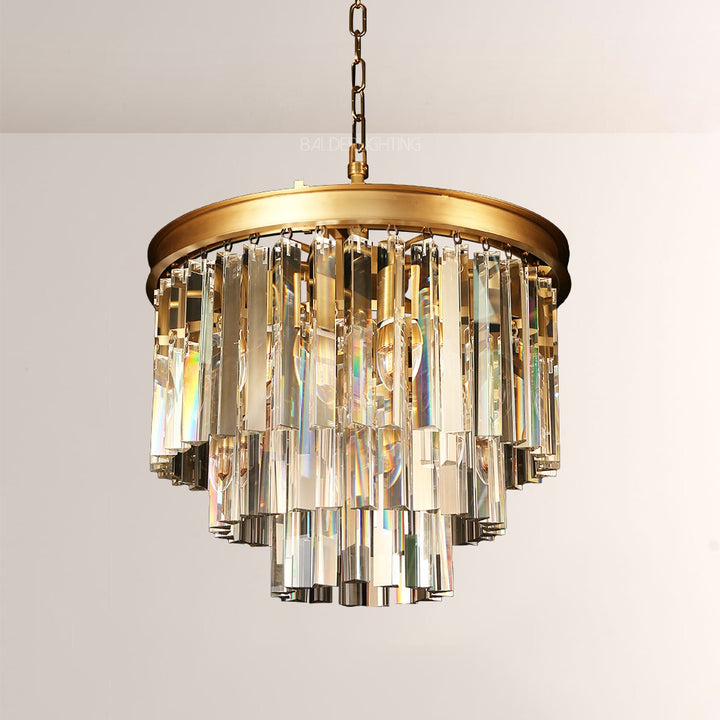 Della Multi-layer Crystal Round Chandelier 20"