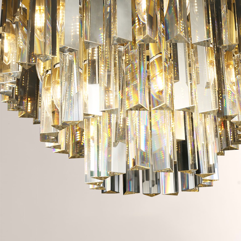 Della Multi-layer Crystal Round Chandelier 20"