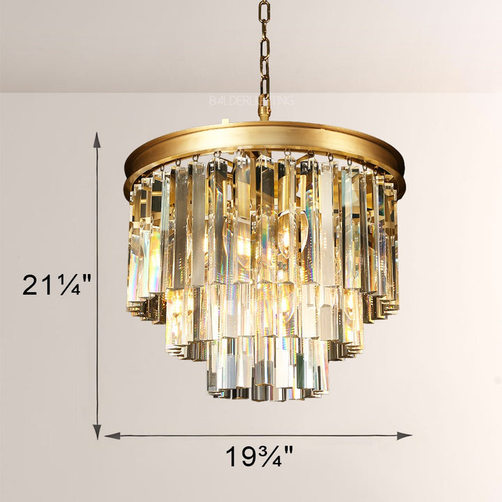 Della Multi-layer Crystal Round Chandelier 20"
