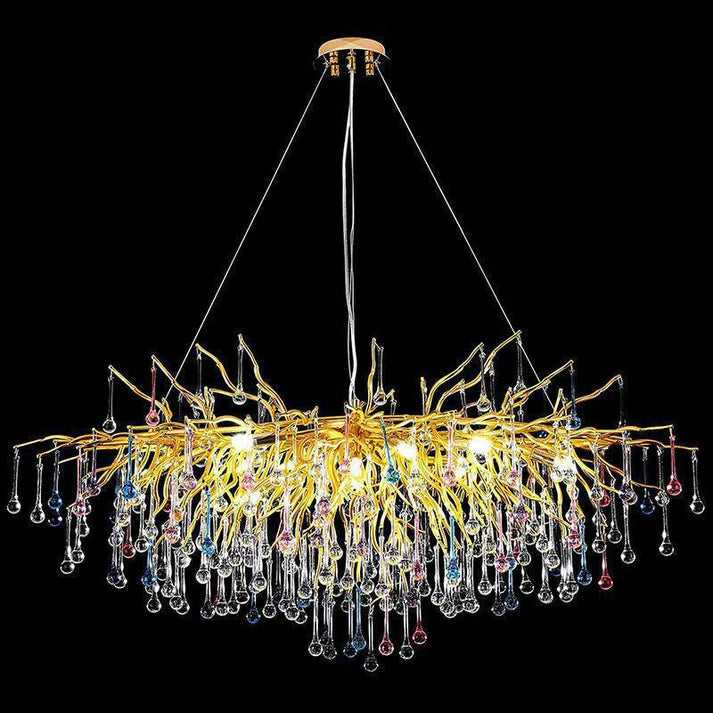 Doris Rain Crystal Branch Chandelier 54"L
