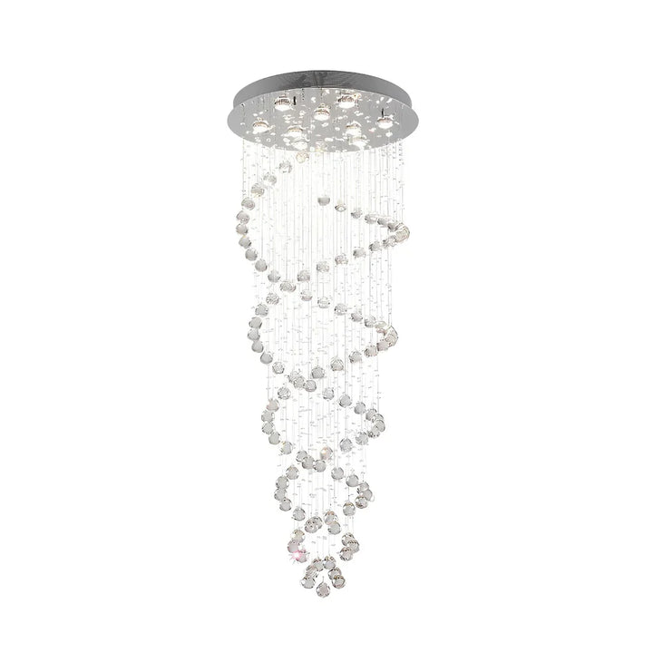 Double Spiral Three Step Dimming LED Modern Staircase Chandelier